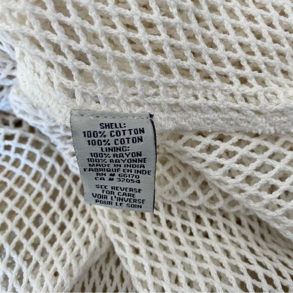 Ranna Gill Anthropologie Mesh White Peplum Top NWTs size medium - Picture 8 of 11